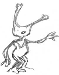 Sketch of an alien