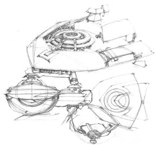 Sketch of a space cruiser