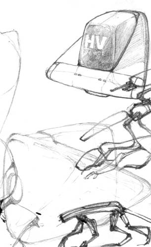 Sketch of a vehicle