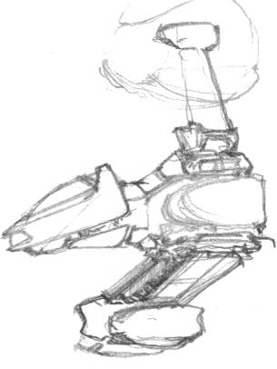 Sketch of a fighter ship